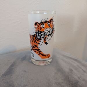 Vintage 1960's Promotional Esso Exxon Gasoline Advertising Tiger Glass Tumbler